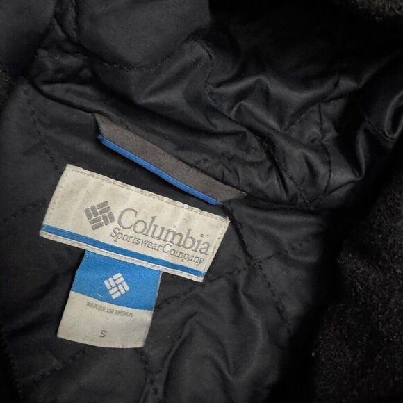 COLUMBIA RECYCLED WOOL Outdoor Winter Parka Ski Hooded Coat Jacket Womens Small - Picture 6 of 7